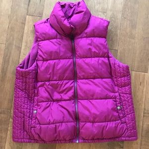Hot pink puffer vest